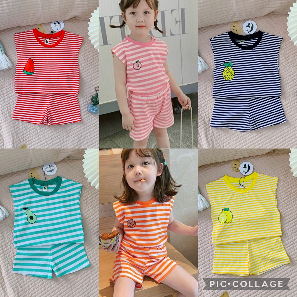 Lyvyshop - Bộ quần áo sát nách siêu dễ thương cho bé trai, bé gái từ 08-26kg (giá 01 bộ)