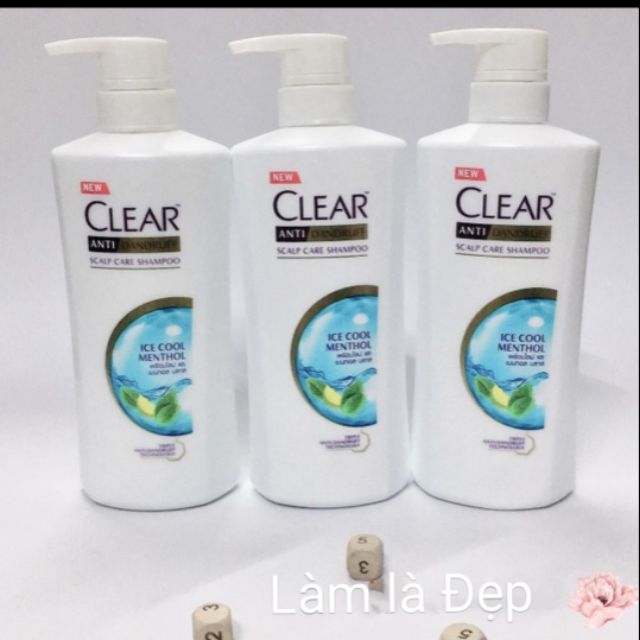 Dầu gội Clear bạc hà Ice Cool 450ml Thailand