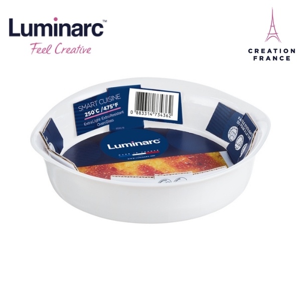 Bộ 3 Khay Nướng Thuỷ Tinh Luminarc Smart Cuisine Tròn 14cm - LUKHP0310