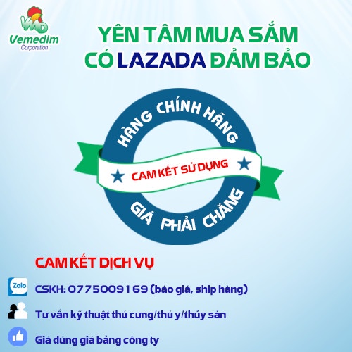 Vemedim Azisol bột pha uống cho chó mèo phòng hô hấp, tiếu hóa, chai 4.5g