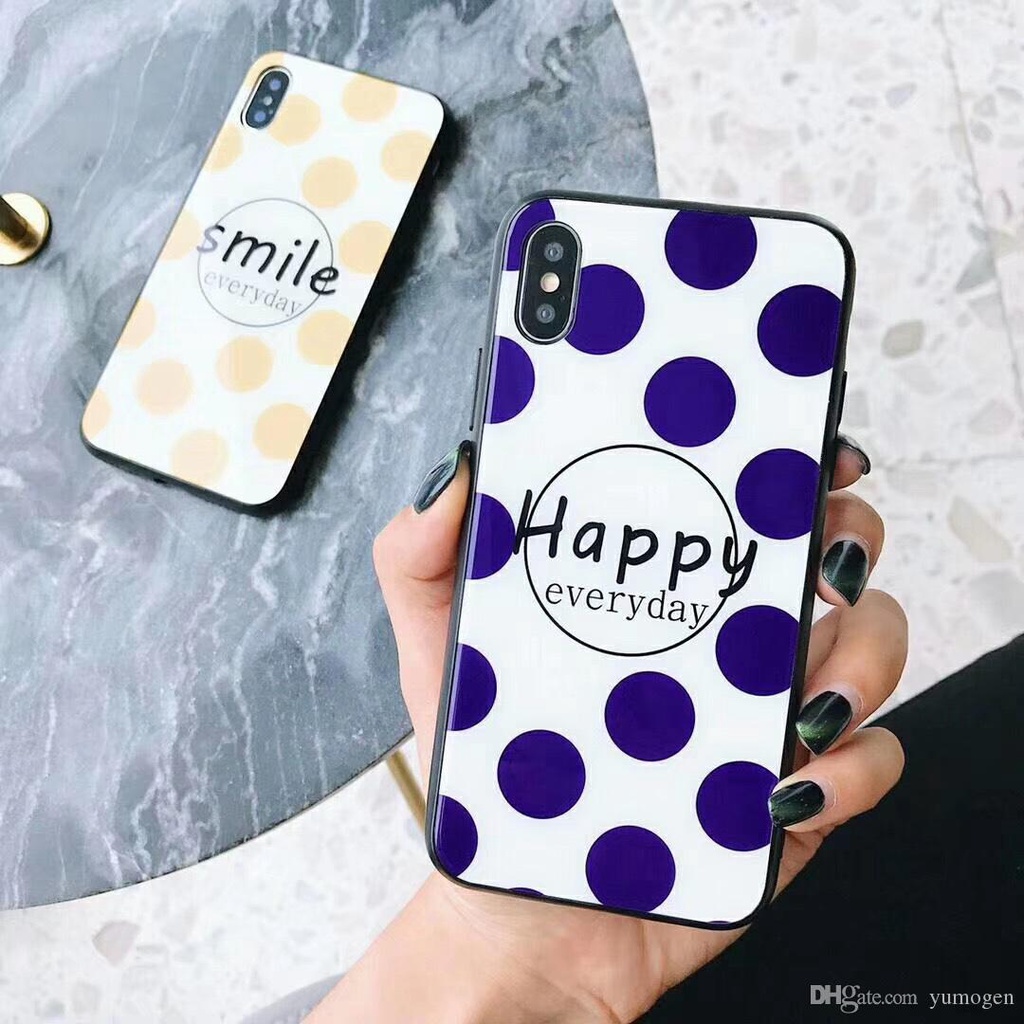 Ốp lưng iphone kính chấm bi ốp iPhone cho 7plus 8plus 6 6s 6plus 6splus 7 8 X Xs Xr Xsmax 11 11pro 12 12pro 13 13promax