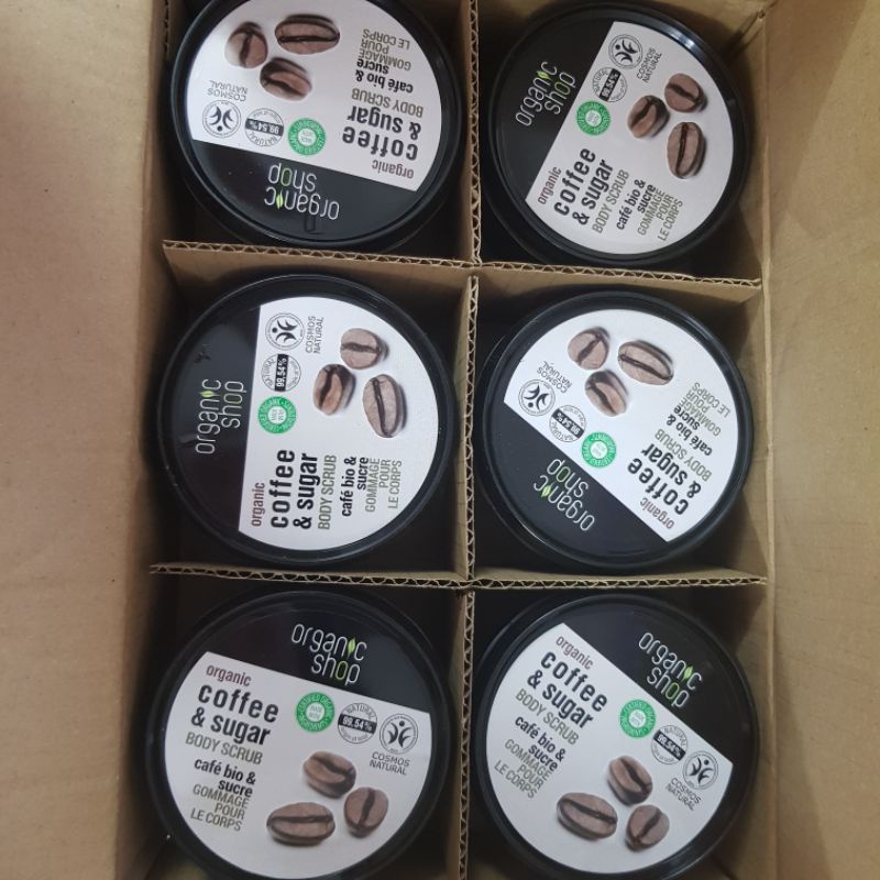 Tẩy da chết Body Coffee quế hồi Organic shop Nga 250ml