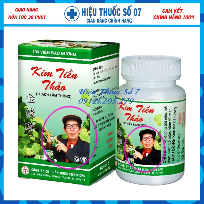 Kim Tiền Thảo OPC lọ 100 viên (bao đường - bao phim)