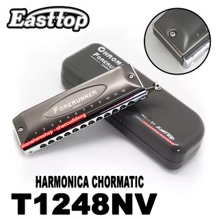 Kèn harmonica chromatic Easttop T 1248NV Forerunner Không Có WindSaver không tạo tiếng lạch bạnh khi thổi có clip