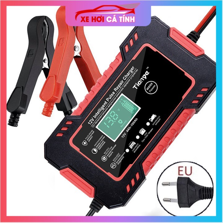 Sạc bình acquy 12V 6A 4Ah-100Ah TIANYE tự ngắt khi đầy chức năng bảo dưỡng phục hồi ắc quy bằng khử sunfat