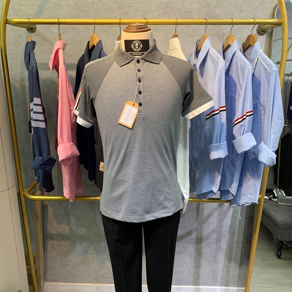 Áo Phông Polo Thom Browne Viền Vai