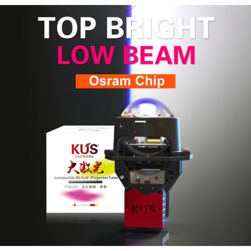 BI LED KUS 6TH PRO CHÍNH HÃNG , CHIP LED OSRAM , BH 36 THÁNG