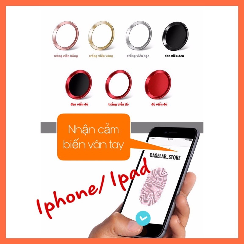 Dán nút HOME cảm biến vân tay loại tốt cho Iphone/ Ipad