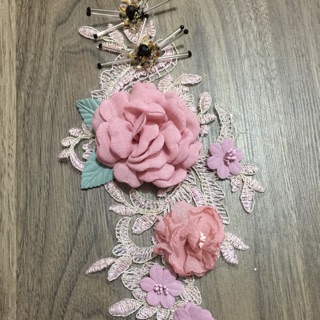Tấm ren hoa 3D áo dài