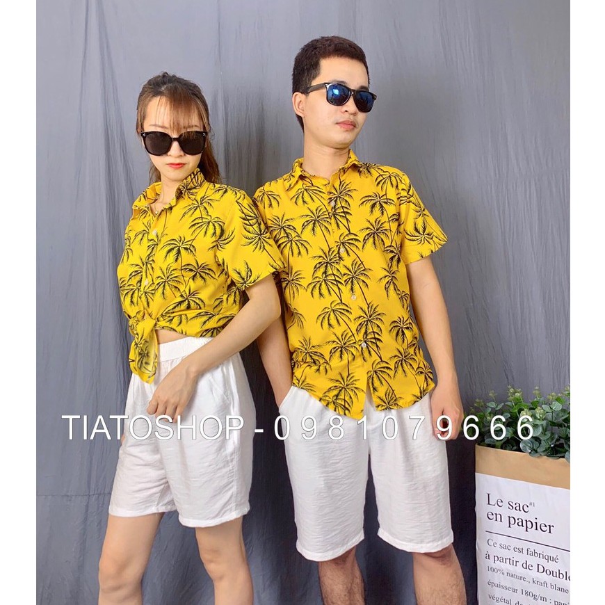 [Đủ size NAM-NỮ] ÁO SƠ MI HAWAII đi biển mùa hè, hoạ tiết hoa lá trái cây cho nhóm, gia đình, team, công ty | BigBuy360 - bigbuy360.vn
