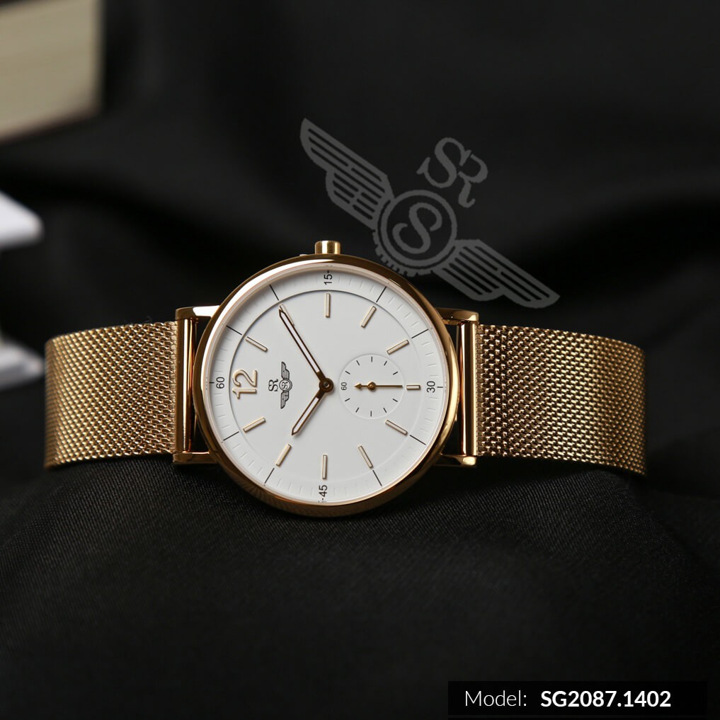 Đồng hồ nam SRWATCH SG2087.1402 mặt kính và nắp làm bằng Sapphire chống trầy chống nước bảo hành 12 tháng