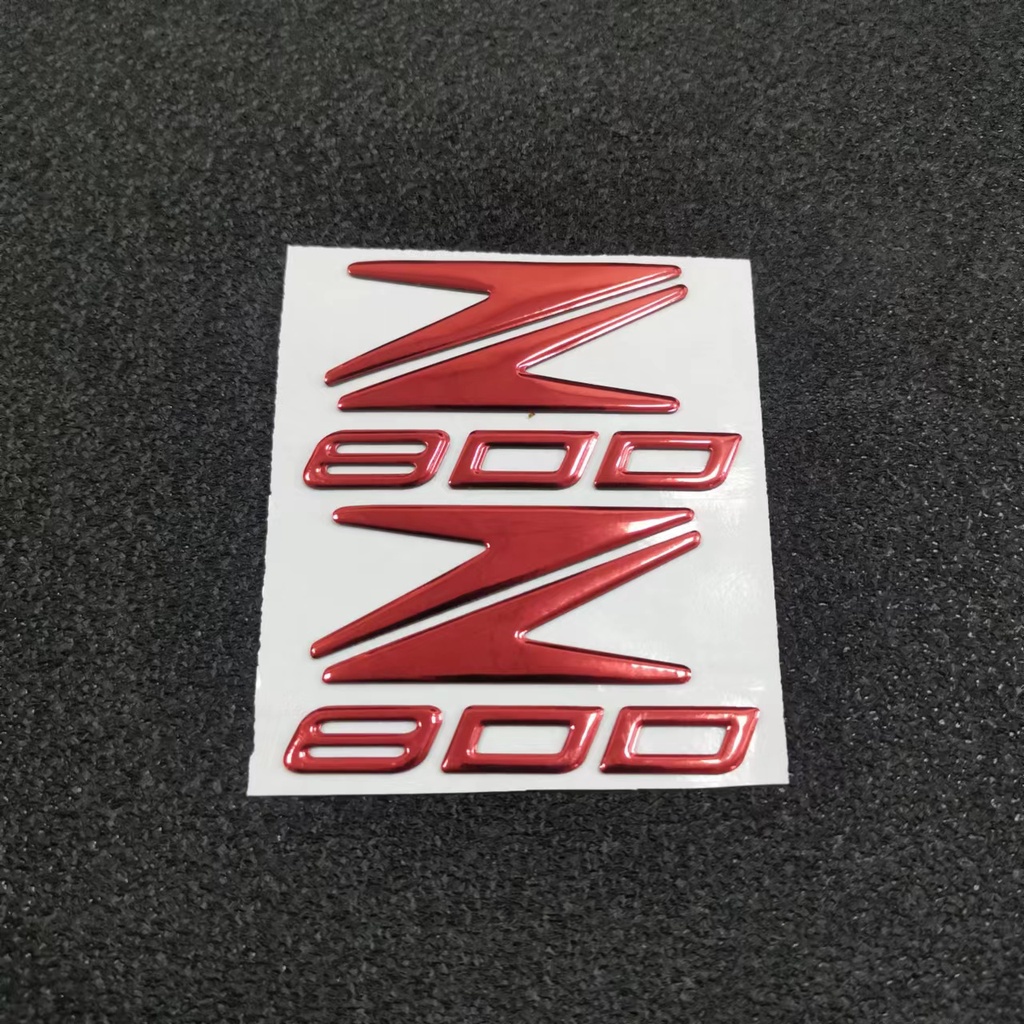 Bộ 2 Miếng Dán LOGO Z800 3D Chất Liệu Mềm Mại Trang Trí Bình Xăng Xe Mô Tô Kawasaki