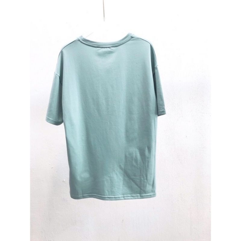 Áo thun zra in hình chất cotton pha mềm mát form rộng dưới 58kg