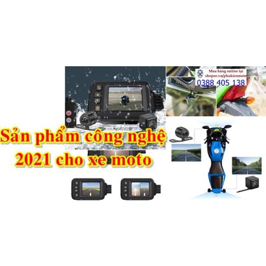 Cam hành trình chống nước 2 camera giành cho moto , xe hơi