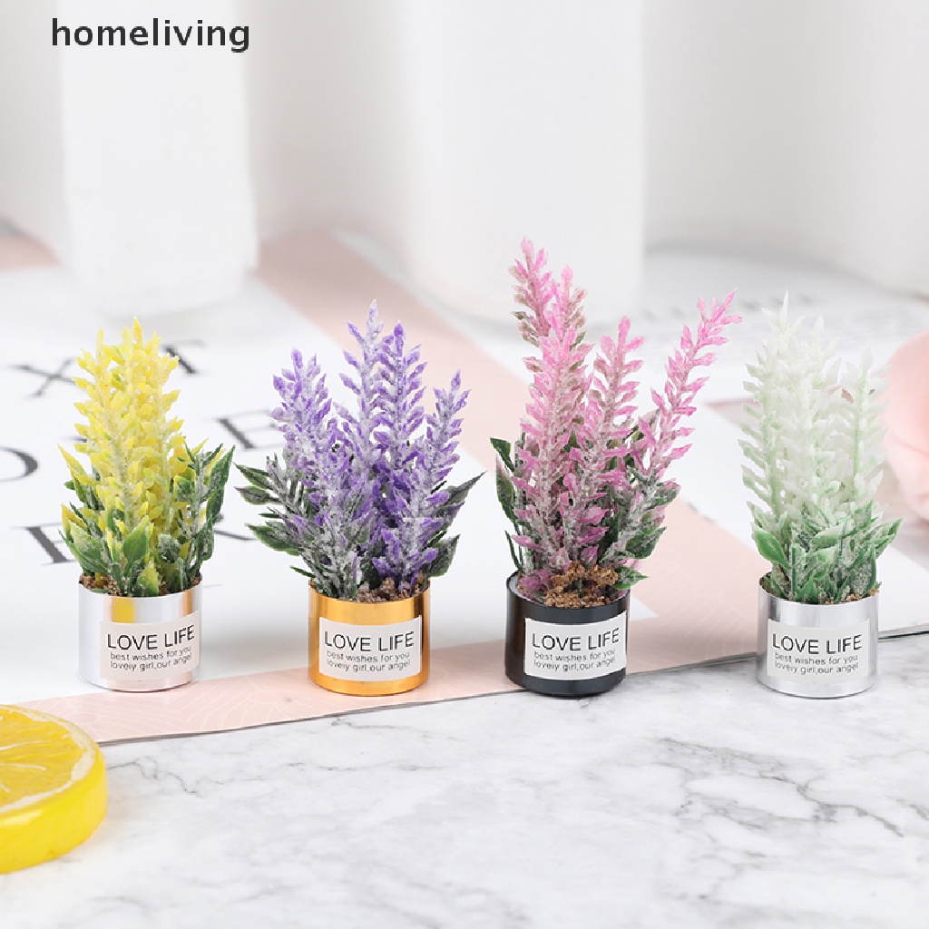 Chậu Hoa Oải Hương Mini Tỉ Lệ 1: 12 Trang Trí Nhà Búp Bê