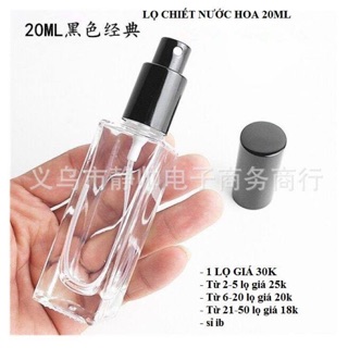 Lọ chiết nước hoa 20ml thuỷ tinh