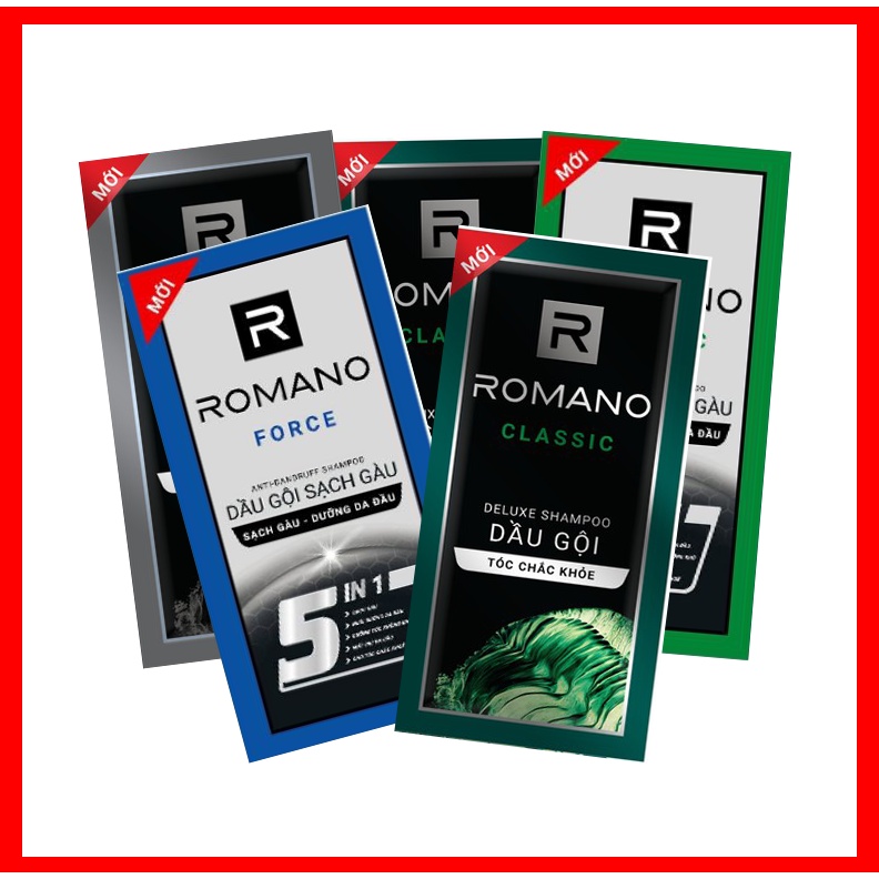 5 GÓI DẦU GỘI ROMANO 6g/gói