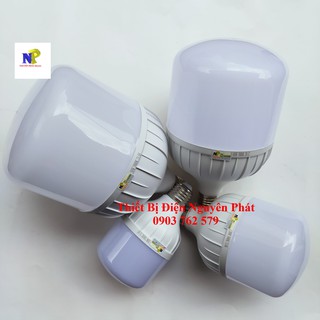 Bóng Đèn Led Trụ Công Suất Cao Vỏ Nhựa Bọc Nhôm 20w 30w 40w 50w Cao Cấp E27 Tiết Kiệm Năng Lượng