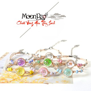 Vòng đeo tay nữ Handmake hoa khô thời trang thủy sinh