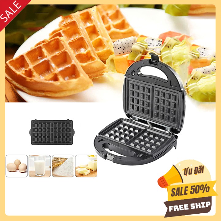 [Mã ELHADEV giảm 4% đơn 300K] Máy làm bánh kẹp waffle, nướng bánh tổ ong khuôn vuông Haeger