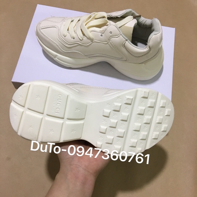 [SALE SỐC-SẴN HÀNG] Giày 𝐆𝐮𝐜𝐜𝐢 chunky trơn màu kem size 36->44 NAM NỮ | BigBuy360 - bigbuy360.vn