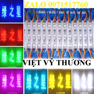 Đèn Led hắt 3 mắt 7 màu RBG  vỉ 20 thanh