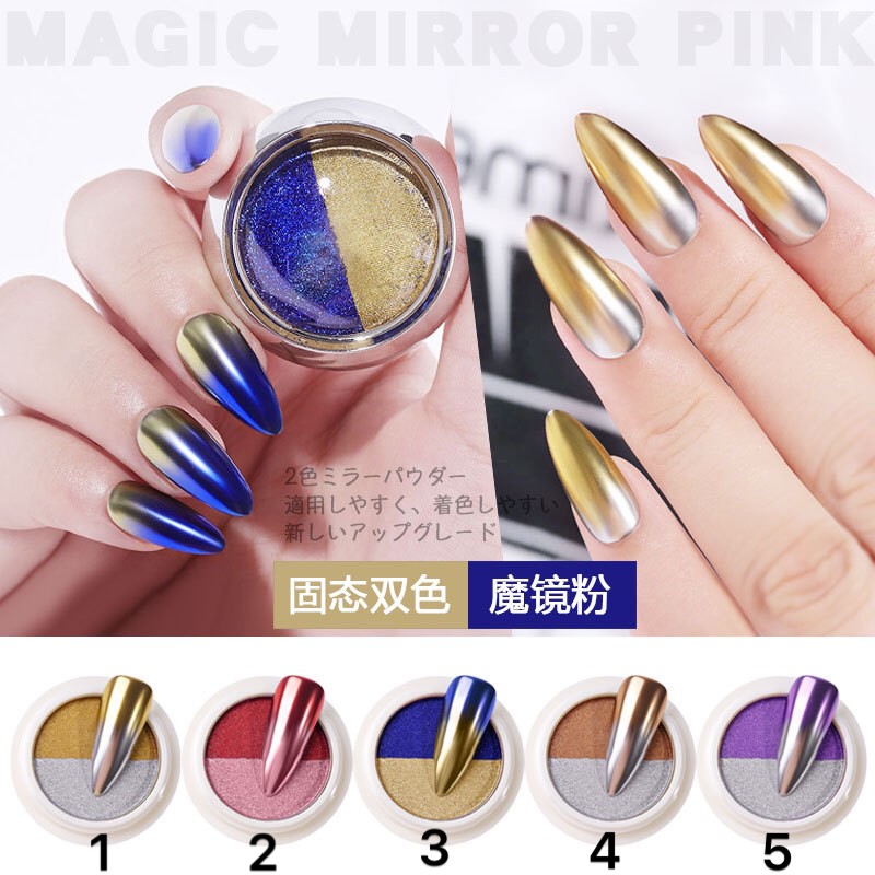 Bột tráng gương nén  trang trí móng xinh