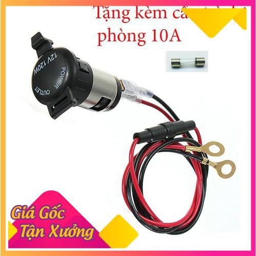 HCM_ Ổ cắm tẩu thuốc cho xe ô tô và xe máy _12V-24V_