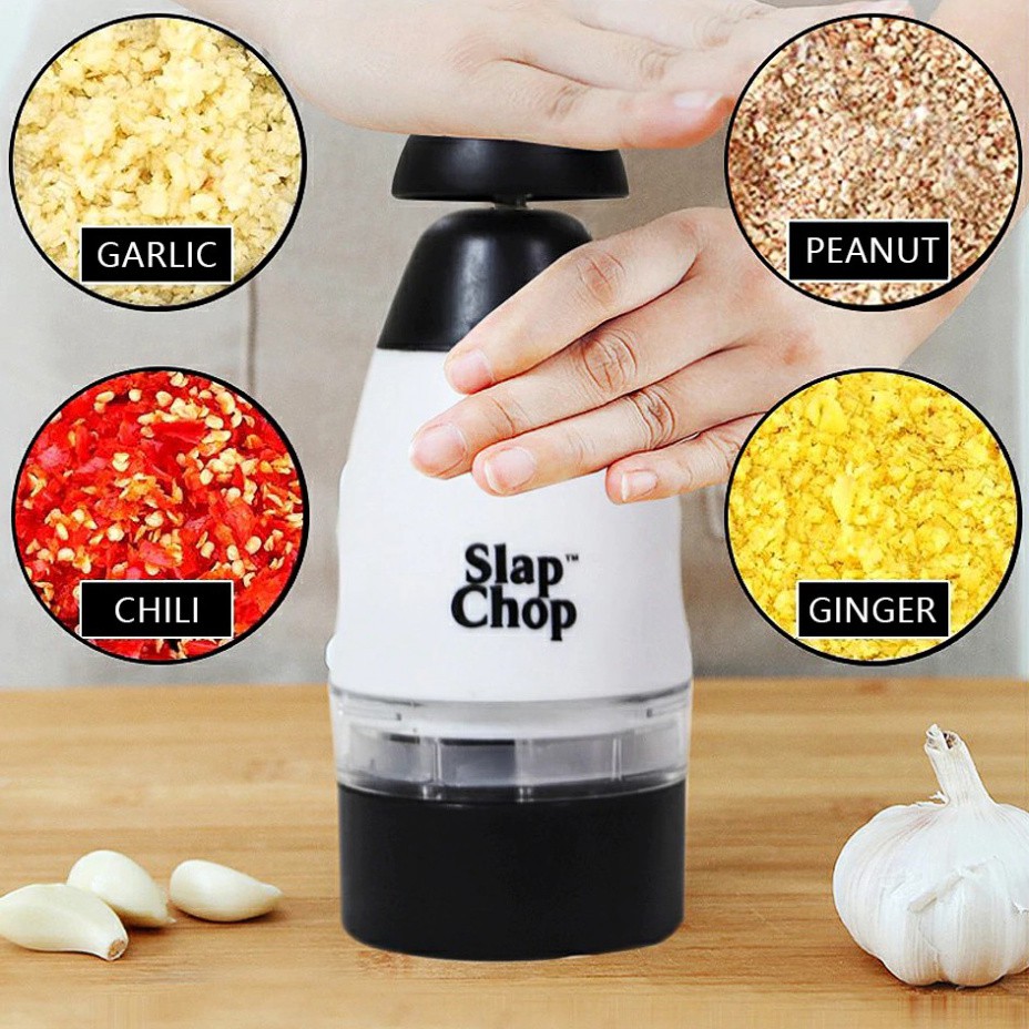 Máy xay hành tỏi ớt slap chop đa năng bằng tay dụng cụ cầm tay mini băm nhỏ rau củ quả khô thực phẩm