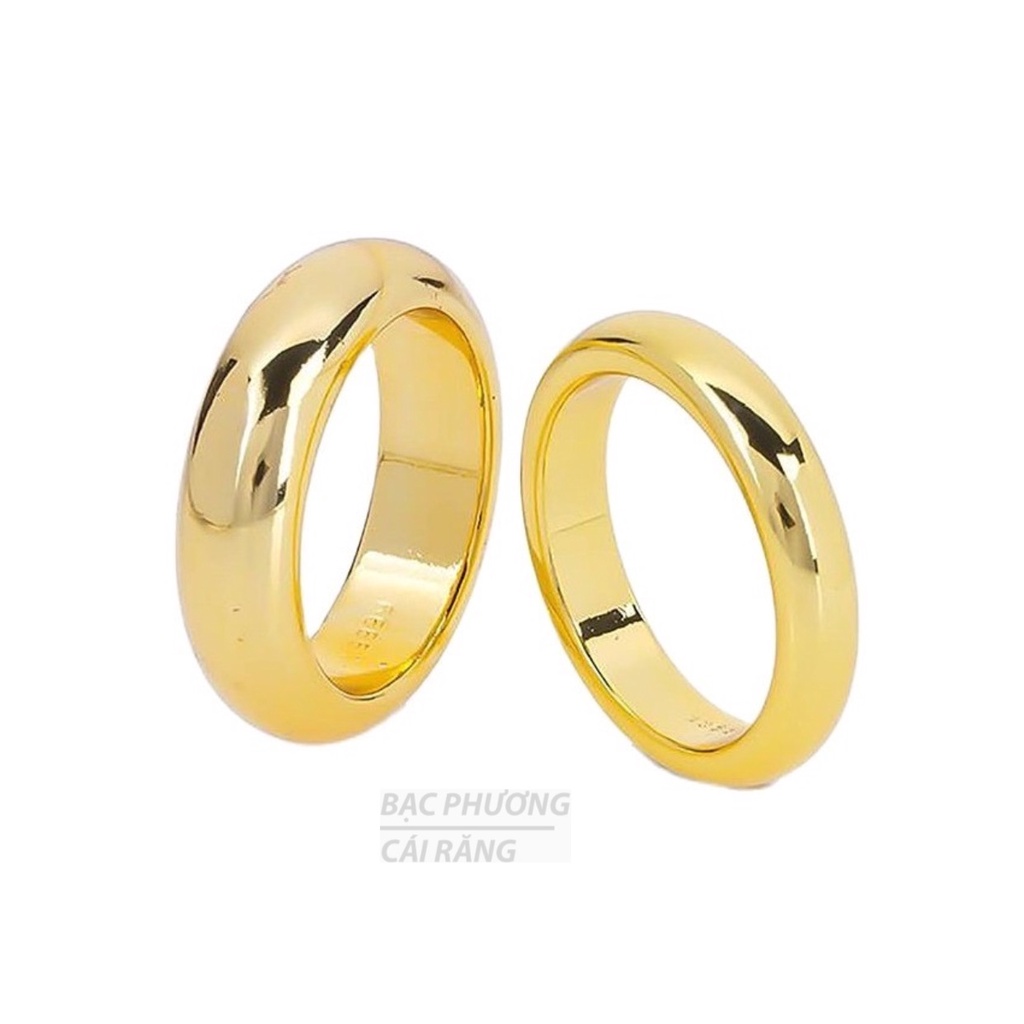Nhẫn Trơn Mạ Vàng Tây 24K Cao Cấp PCR Jewelry House