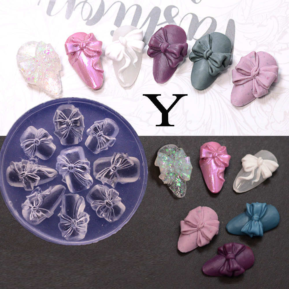 (Hàng Mới Về) Khuôn Silicon Tạo Hình Trang Trí Móng Tay 3d Diy