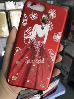 Ốp iphone 7plus/8plus Cô gái đính đá dẻo