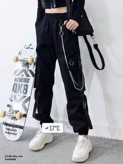 Quần kaki dây xích hai túi hộp -KA | BigBuy360 - bigbuy360.vn