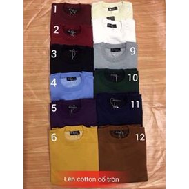 Áo cotton cổ tròn