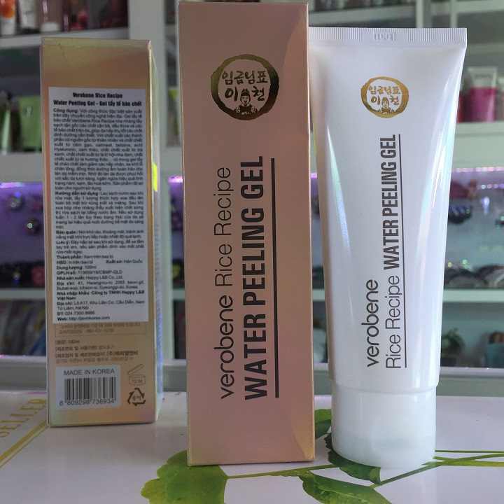👧Tẩy Tế Bào Chết Hàn Quốc Dạng Gel – Verobene Rice Recipe Water Peeling Gel 100ml