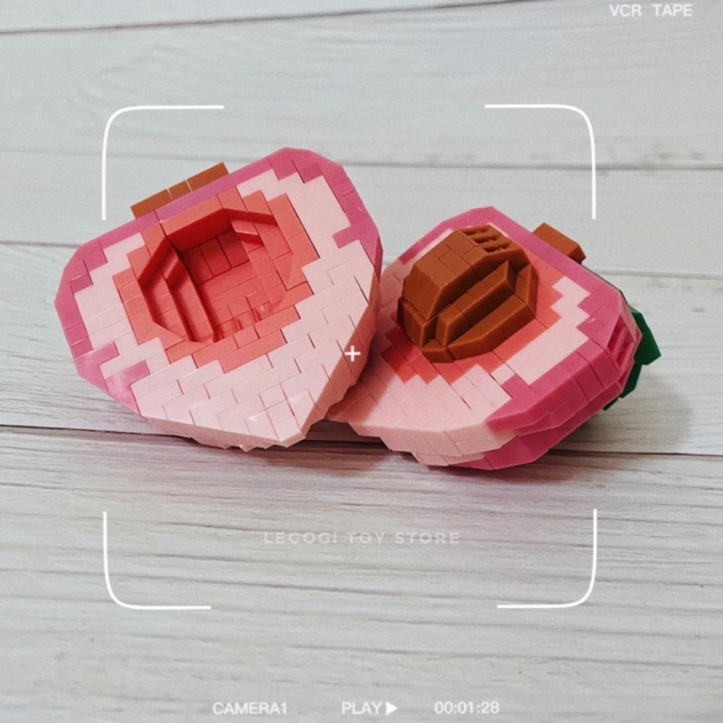 Đồ chơi xếp hình HOA QUẢ BƠ CHUỐI ĐÀO mô hình lắp ráp