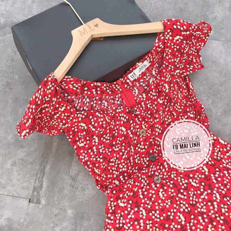 ⚡️ĐẦM HOA⚡️Đầm hoa nhí 2 màu chất đũi tằm có lót