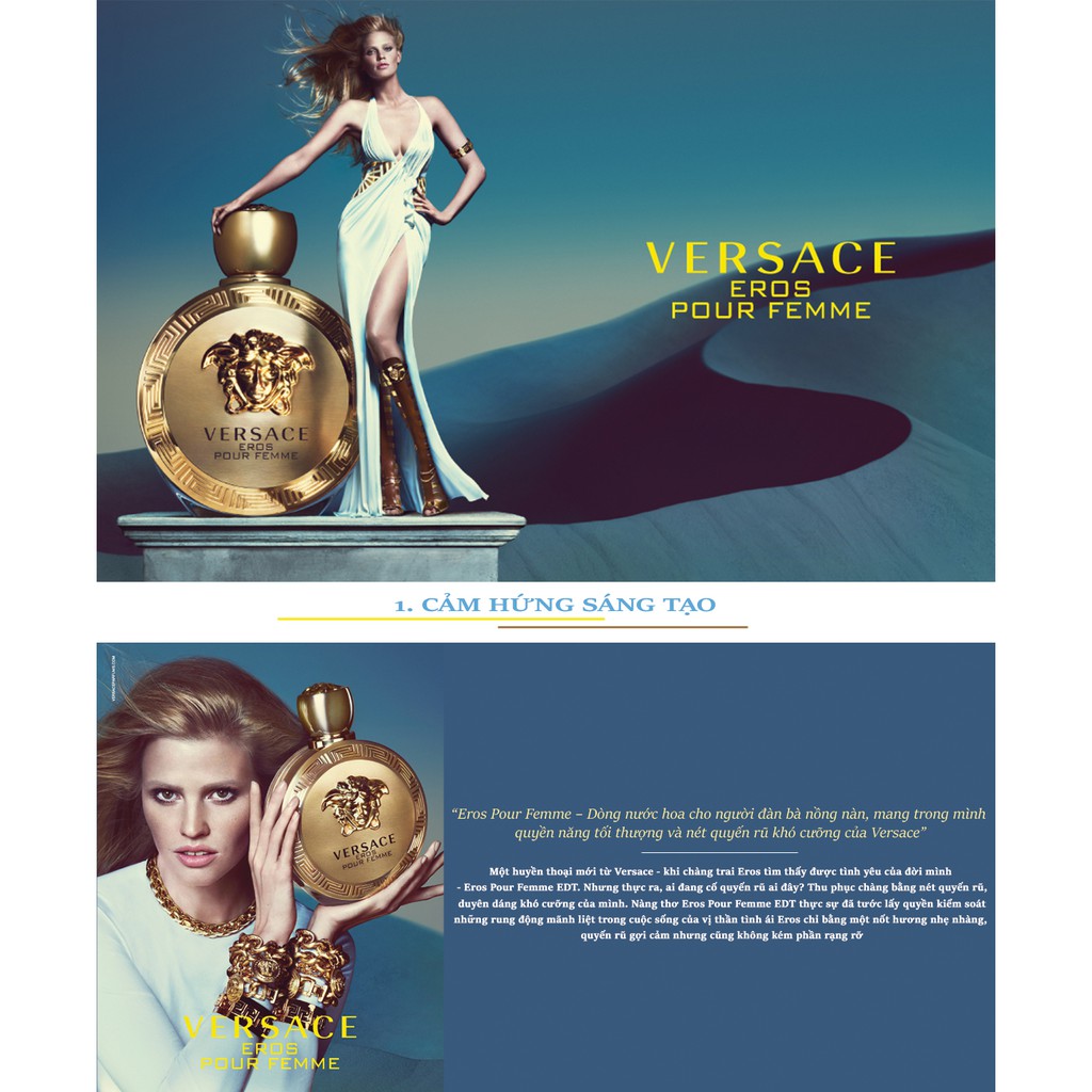 [CHÍNH HÃNG] Nước hoa Versace Eros Pour Femme Eau De Parfum 30, 50, 100ml