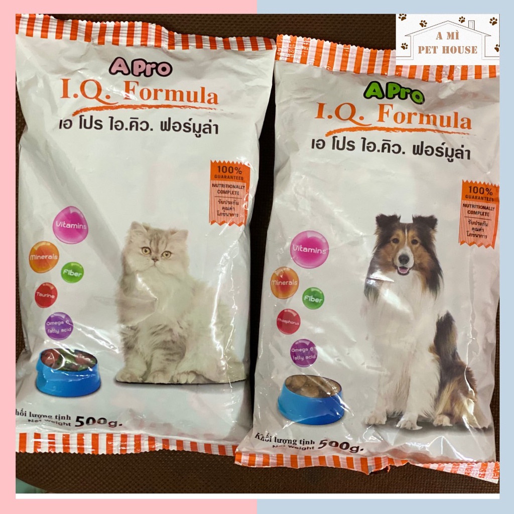 Thức ăn hạt Apro IQ Formula 500g cho chó mèo - Hạt Khô Chó Mèo