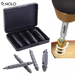 Bộ 4 Mũi Khoan Speed Out Loại Bỏ Ốc Vít, Bu Lông Chất Liệu Hợp Kim Thép Dùng Cho Máy Khoan