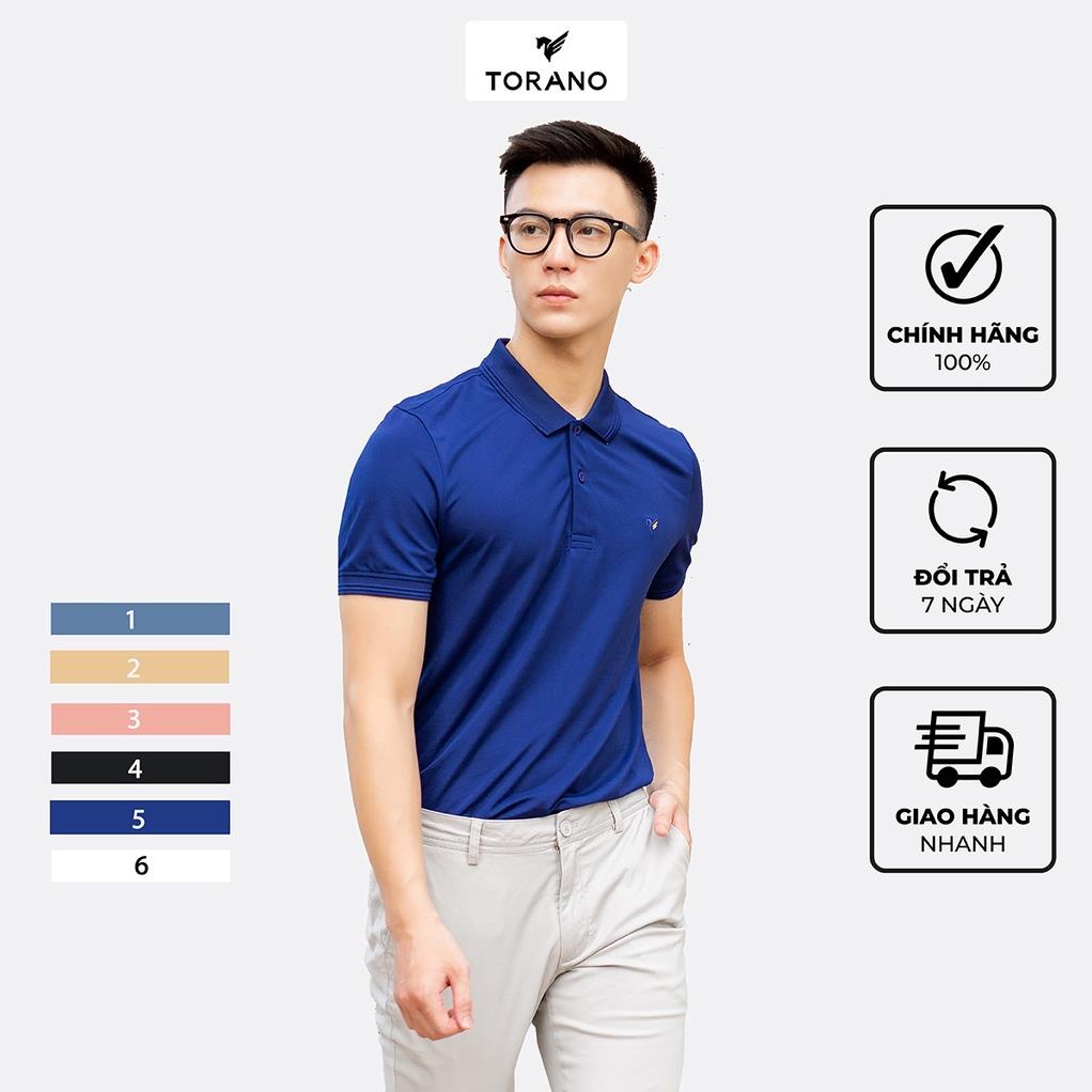 SALE Áo polo nam TORANO áo thun polo nam có cổ màu xanh da trời7 TP301