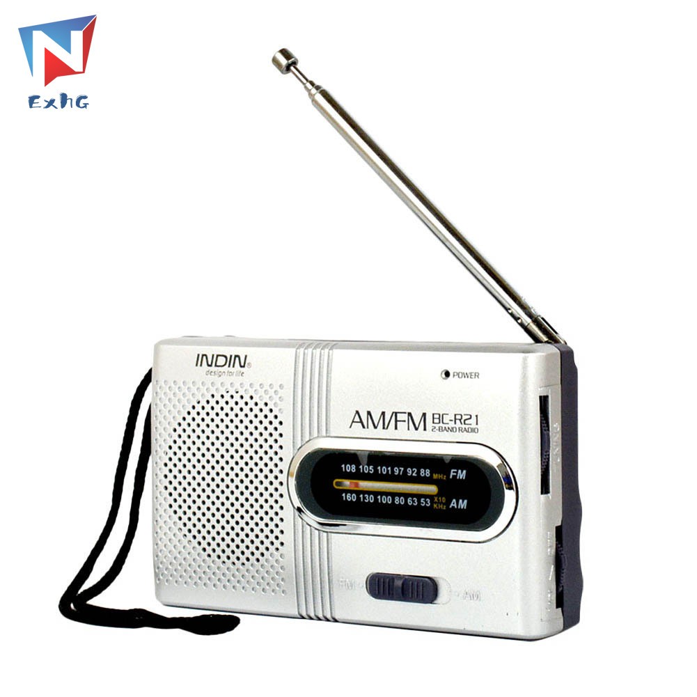 ExhG❤❤❤High quality Mini Portable AM/FM Radio Telescopic Antenna Radio Pocket World Receiver Speaker @VN