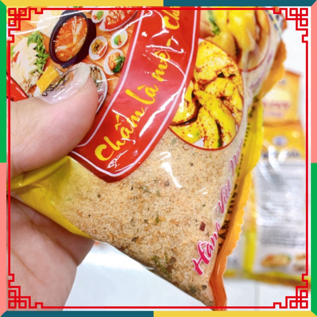 Muối ớt cay chua  đức hải hương vị chua trung bình ăn chấm cóc, hoa quả, thịt gà ngon luôn..
