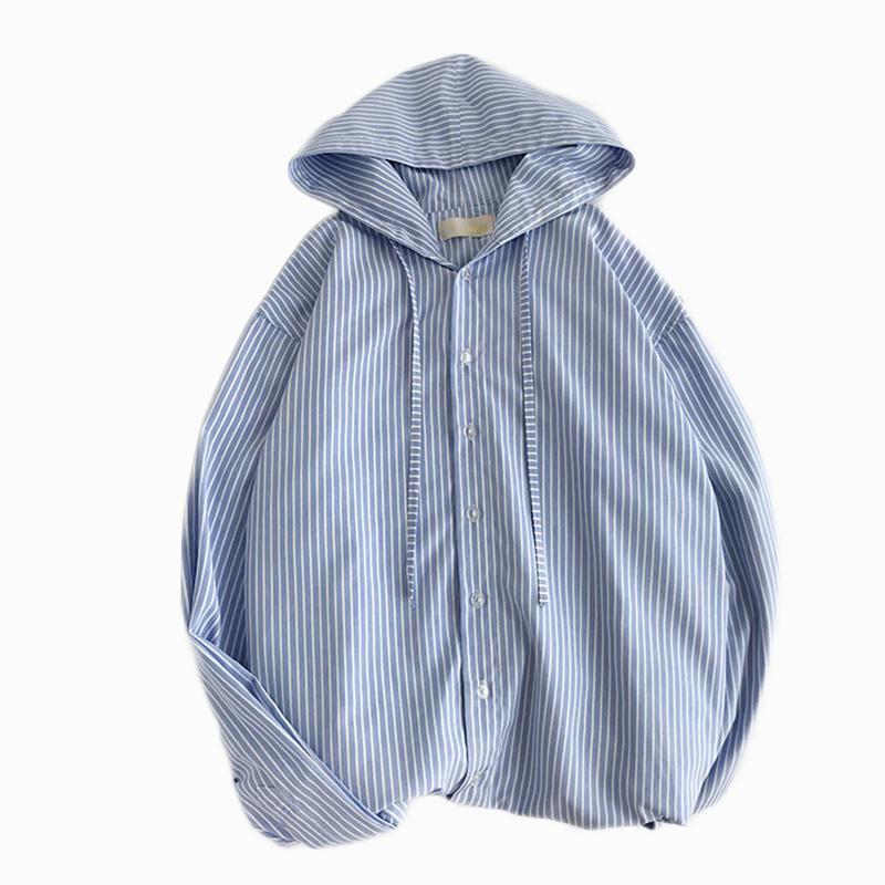 Áo khoác tay dài phối họa tiết kẻ sọc thời trang phong cách vintage cho nam | BigBuy360 - bigbuy360.vn