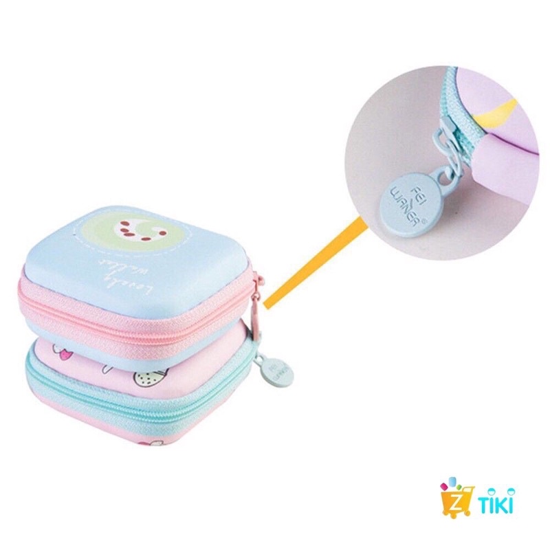 Ví tiền mini nhiều màu siêu dễ thương - Đựng tiền xu, tai nghe tiện lợi