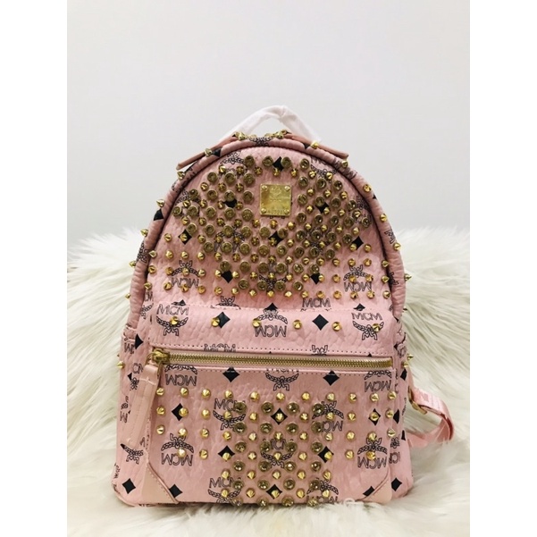 Ba lô đinh mcm Da thật dày dặn sz 33