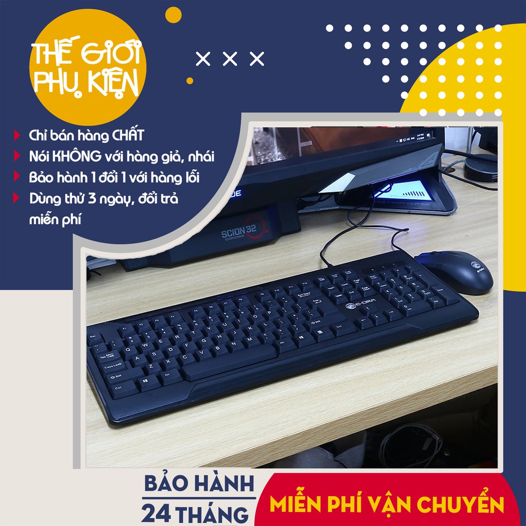 [Hàng Chính Hãng] Bộ phím chuột văn phòng E-DRA EK501 + EM601 - Bảo Hành 24 tháng