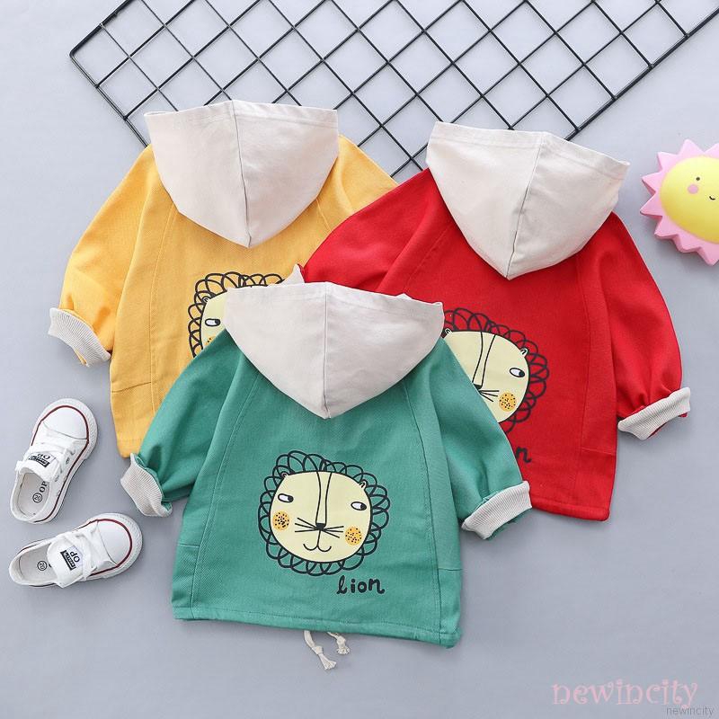 Áo Khoác Hoodie Có Khóa Kéo In Hình Hoạt Hình Dễ Thương Cho Bé