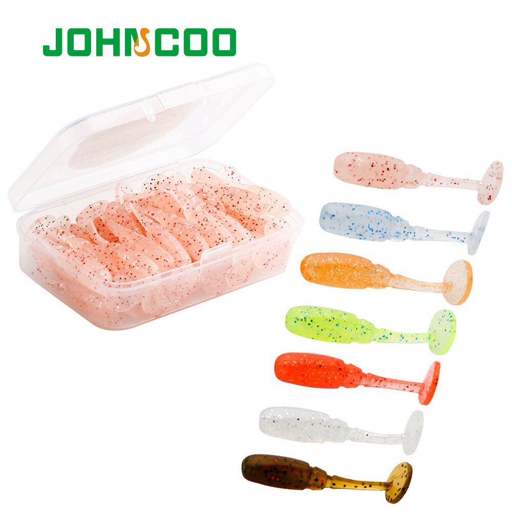 Bộ 40 Mồi Câu Cá Giả Mềm Mại 35mm 0.68g Chất Lượng cao
