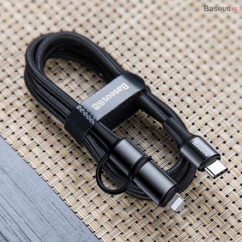Cáp sạc nhanh siêu bền Baseus 2 in 1